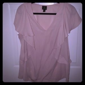 Flowy ruffle sleeveless shirt